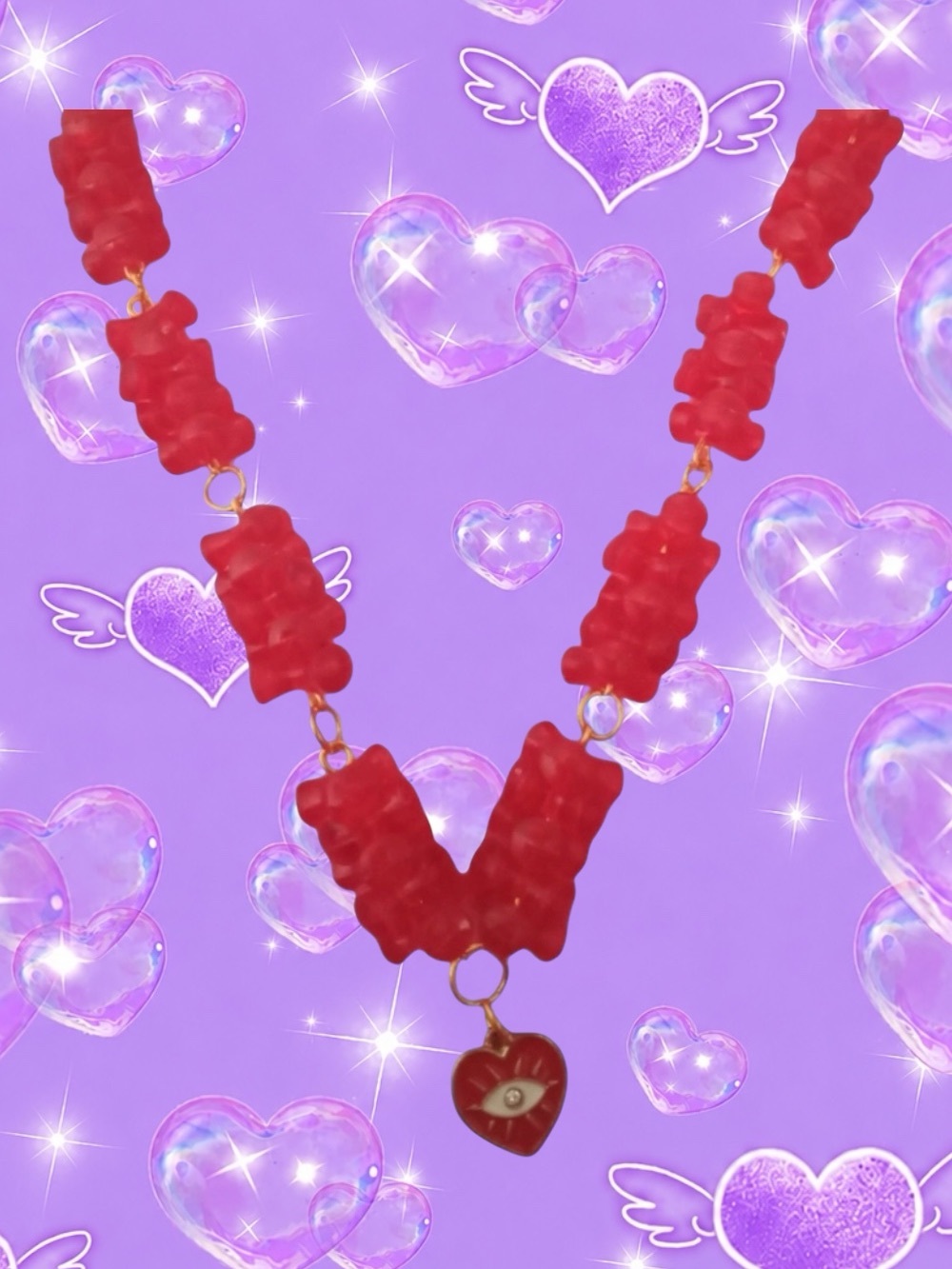Evil eye red necklace